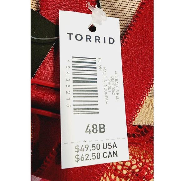 Torrid Curve Balconette Unlined Peacock Lace Straight Back Bra Size 48B NEW - Picture 5 of 11